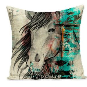 horse cushion cover