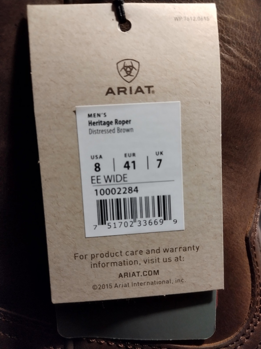 Ariat men’s Heritage Roper boots